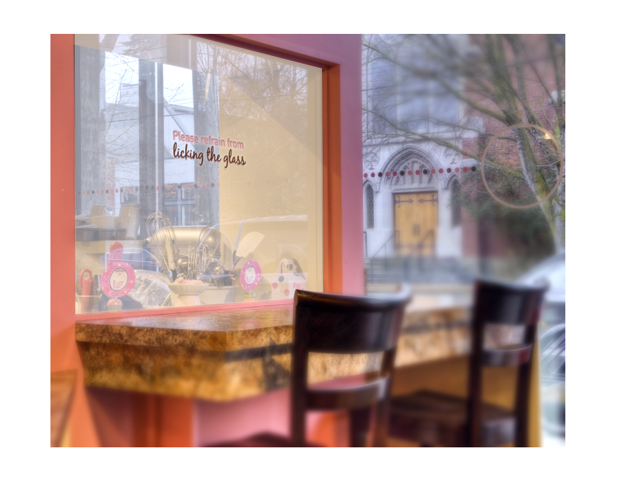 Wink Cupcakes Window Graphics.
